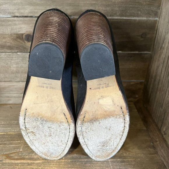 Womens Rag & Bone‎ Black Suede Ankle Heeled Booties Boots Size EUR 38 US 8 M GUC - Picture 5 of 6
